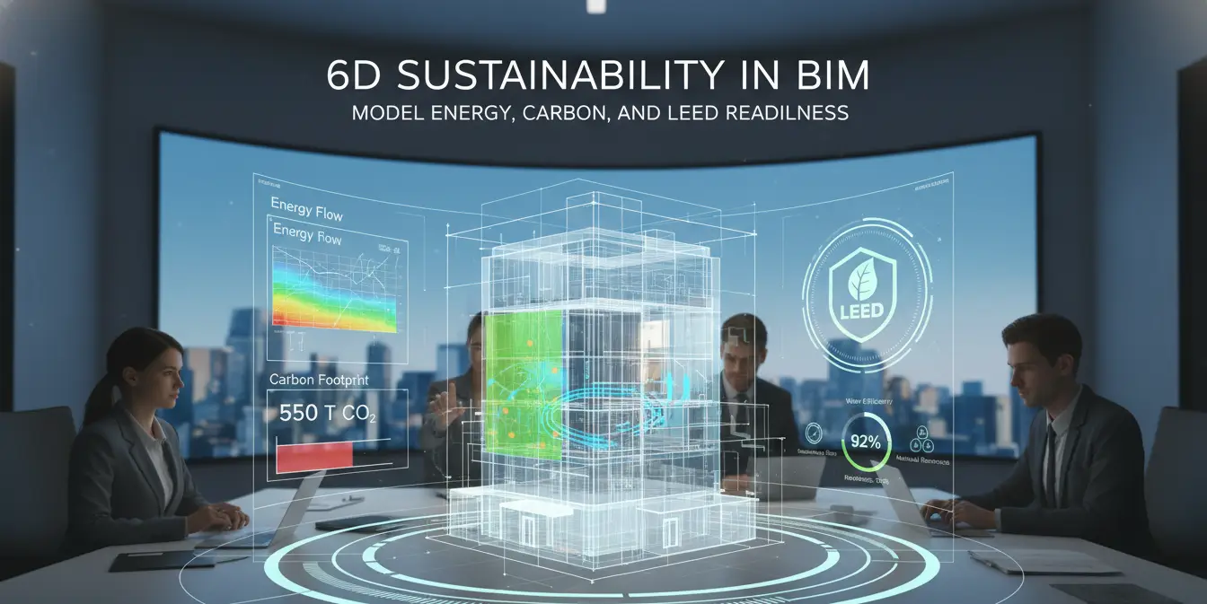 6D Sustainability in BIM: Model Energy, Carbon, and LEED Readiness (2026 Guide)