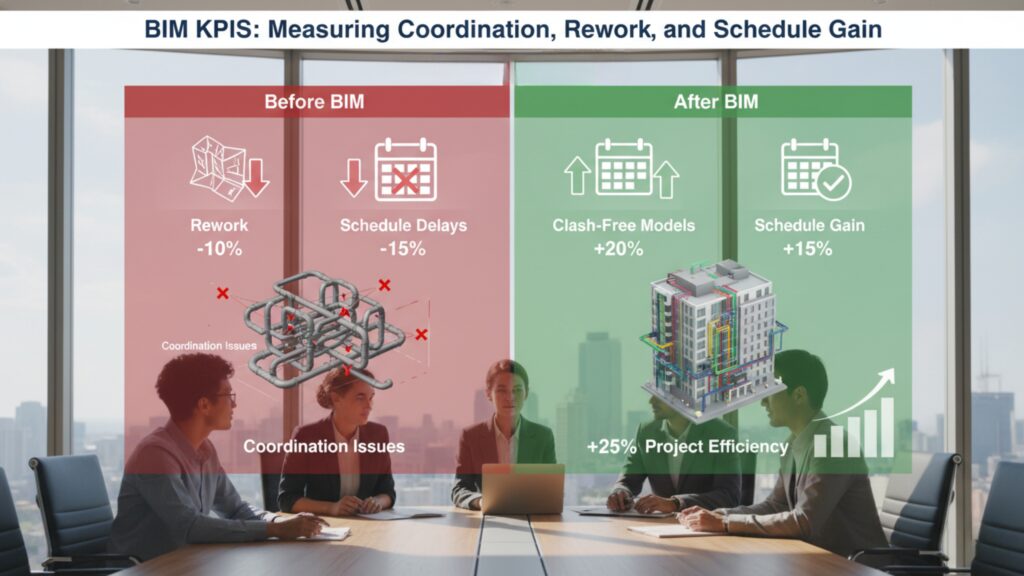 Top 10 BIM KPIs: Measuring Coordination, Rework, and Schedule Gain